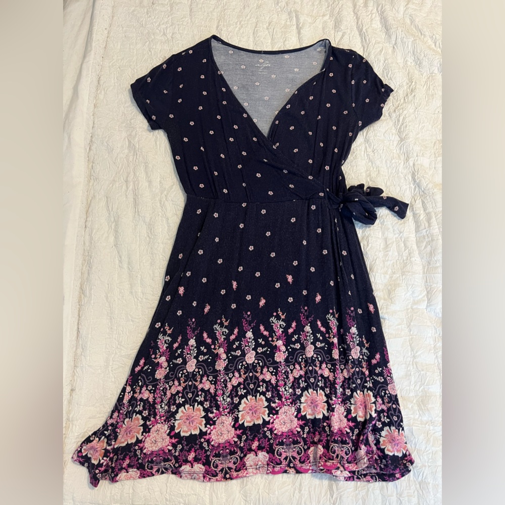 Alya Wrap around dress with bow